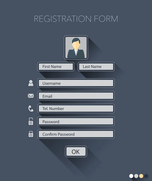 Registration form — Stock Vector