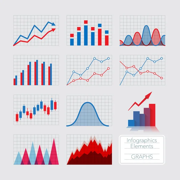 Set grafieken — Stockvector