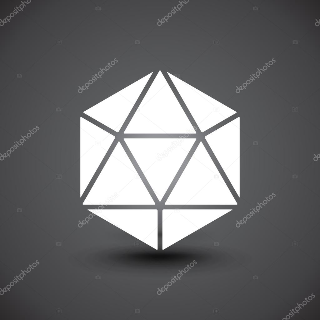 3d Geometric object logotype. Illustartion