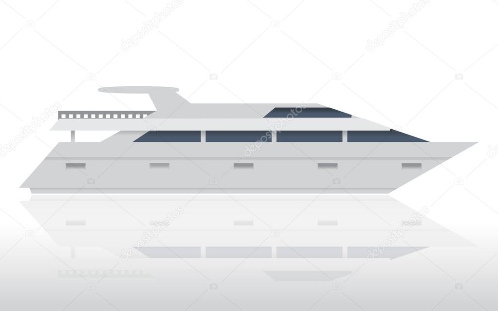 Illustration of holiday ship. Vector