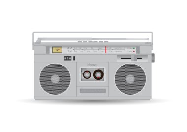 Magnetic cassette player. clipart