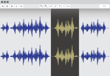 Audio edit software clipart