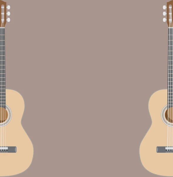 Acoustig gitár téma — Stock Vector