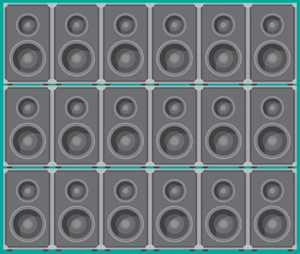 Wand aus Lautsprecherboxen — Stockvektor