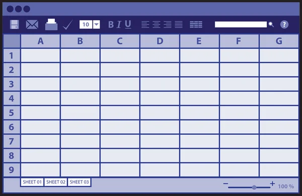 Document de table vide — Image vectorielle