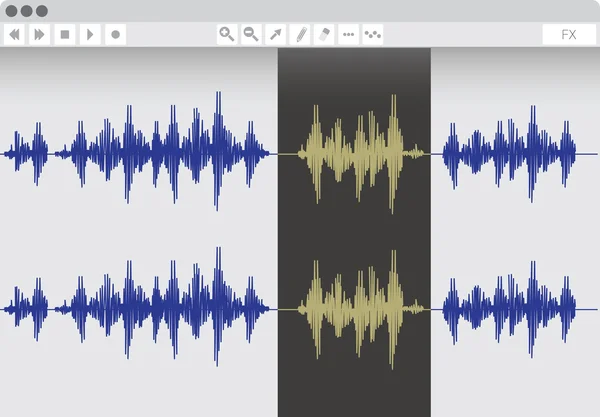 Software de edición de audio — Archivo Imágenes Vectoriales
