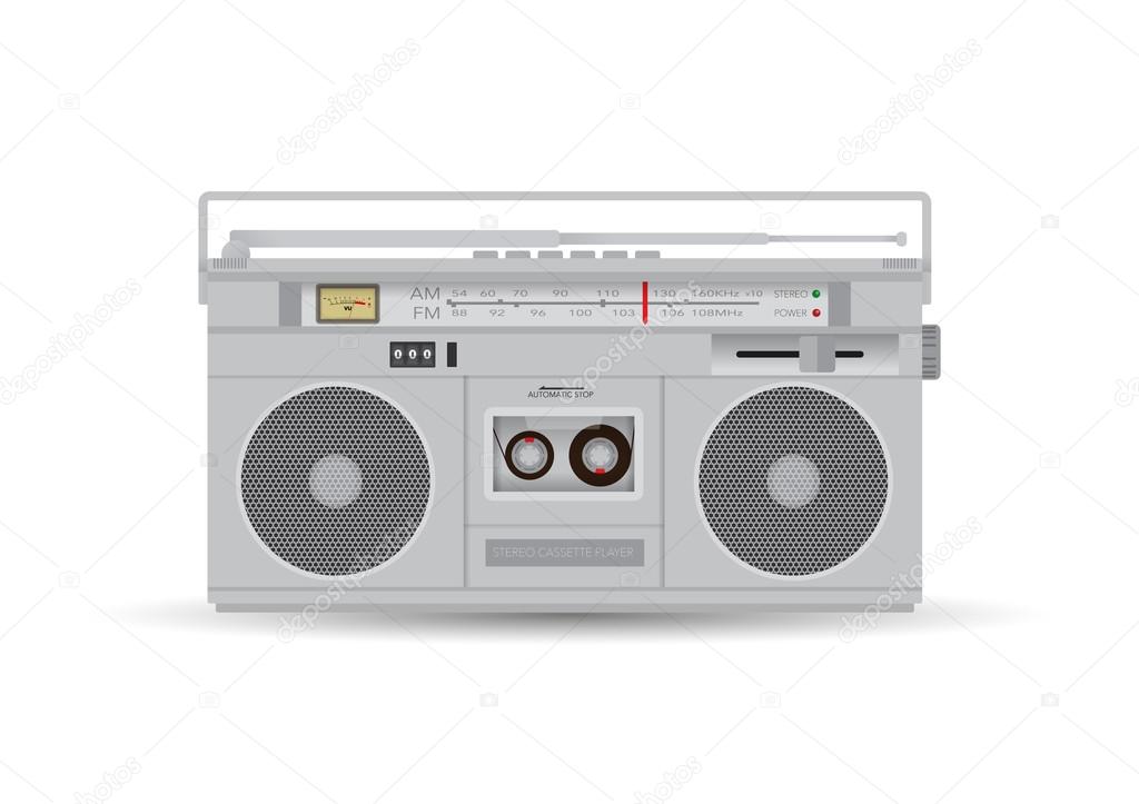 Magnetic cassette player.