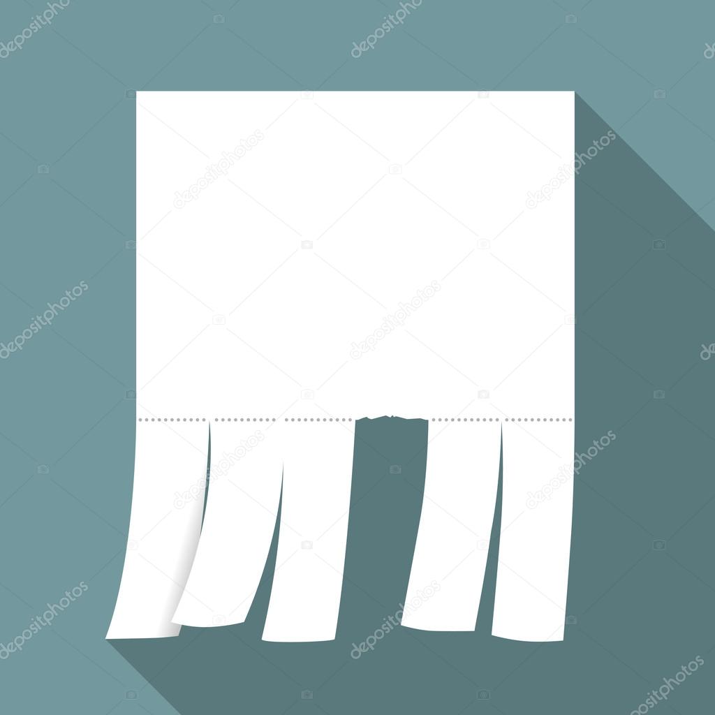 Blank advertisement with cut slips