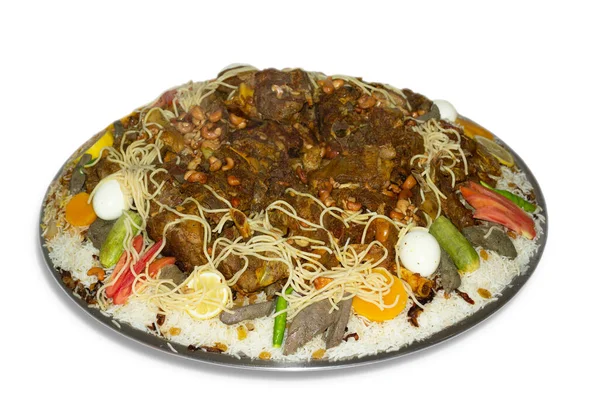 Mandi Ist Ein Traditionelles Gericht Aus Fleisch Reis Und Gewürzen Stockfoto
