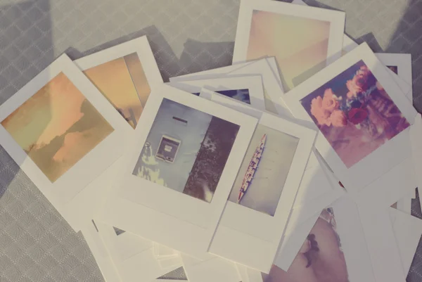 Pile of Instant photos — Stock Photo, Image