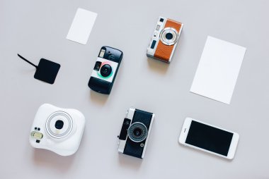 Çeşitli kameralar tarzı ile smartphone 