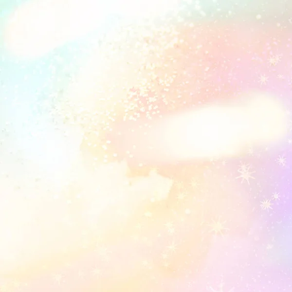 Holográfico Unicórnio Pastel Colorido Fundo Com Brilhante Estrela Brilhos Fantasia — Fotografia de Stock