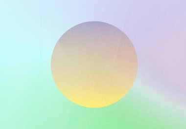 Soyut gradyan retro pastel rengarenk ve yuvarlak şekilli, tahıl gürültü efekti arka planı, ürün tasarımı ve sosyal medya için, buhar dalgası retro tasarımı trend 