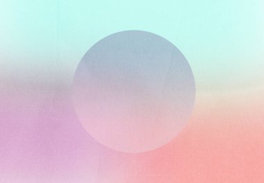 Soyut gradyan retro pastel rengarenk ve yuvarlak şekilli, tahıl gürültü efekti arka planı, ürün tasarımı ve sosyal medya için, buhar dalgası retro tasarımı trend 