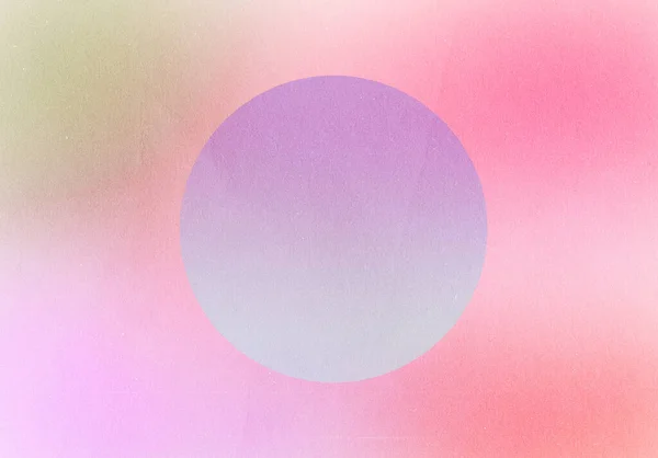 Abstracte Gradiënt Retro Pastel Kleurrijke Ronde Vorm Met Korrelruis Effect — Stockfoto