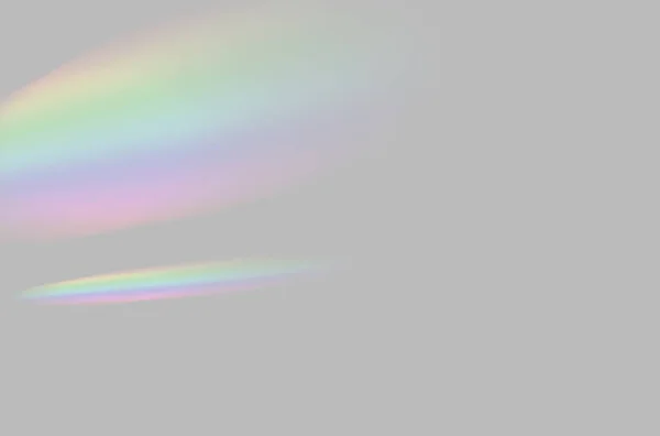 Abstract Blurred Rainbow Prism Light Overlay Grey Background Mockup Decorative — Stock Photo, Image