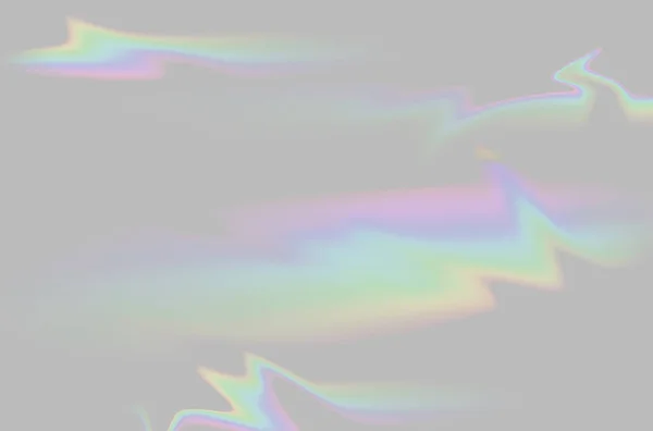 Abstract Blurred Wave Rainbow Prism Light Overlay Grey Background Mockup — Fotografia de Stock