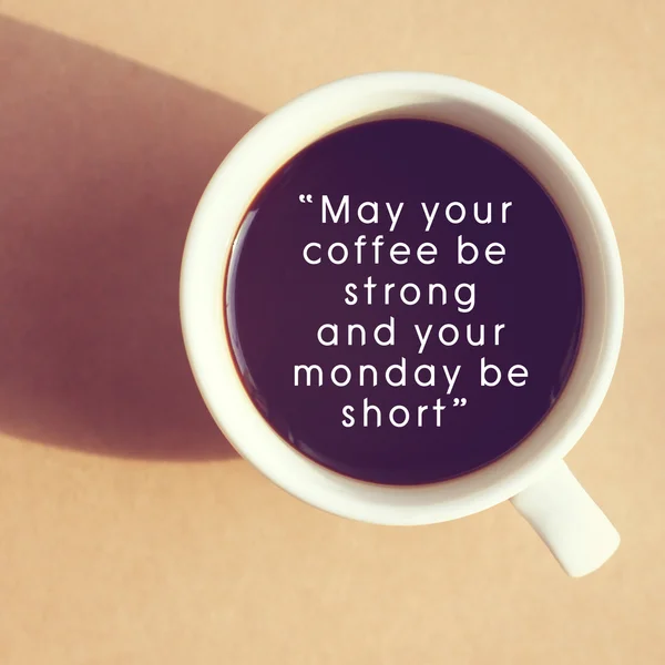 Inspirational quote on cup — Stock Photo, Image