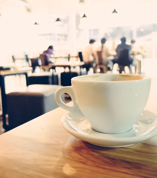 Kopje koffie in het café — Stockfoto