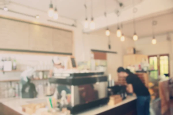 Onscherpe achtergrond met Barista — Stockfoto