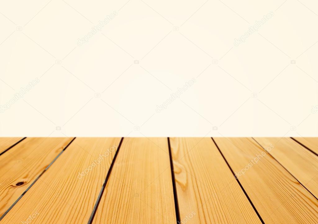 Empty wooden table