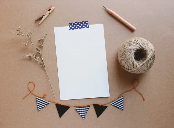 Tarjeta de felicitación en blanco — Foto de Stock