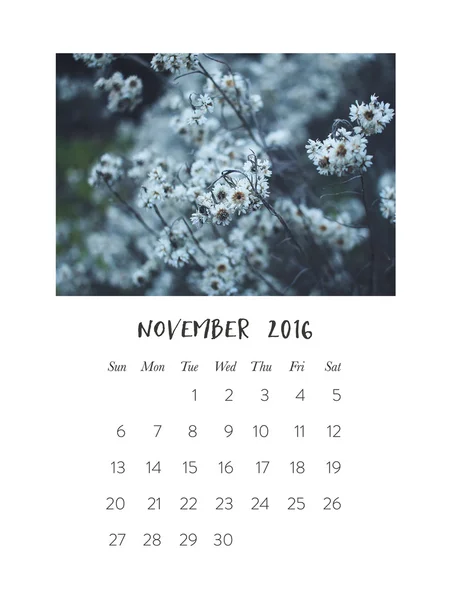 Calendario fotografico 2016 — Foto Stock