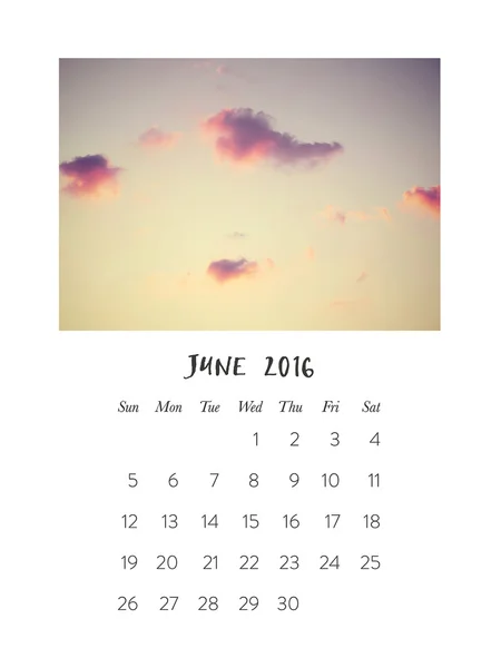 Calendario fotografico 2016 — Foto Stock