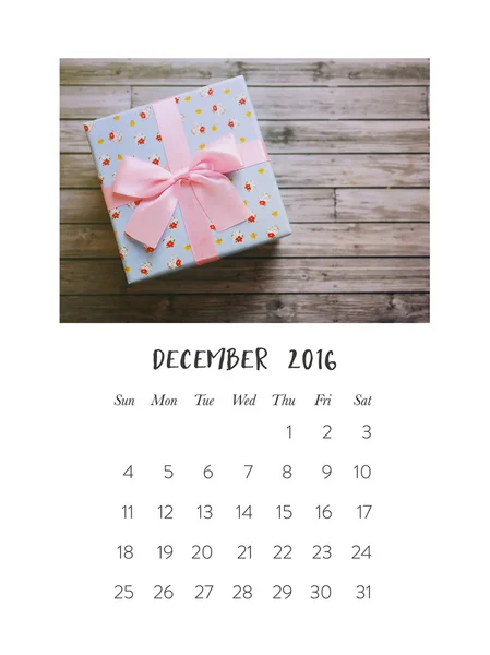 Calendario fotografico 2016 — Foto Stock