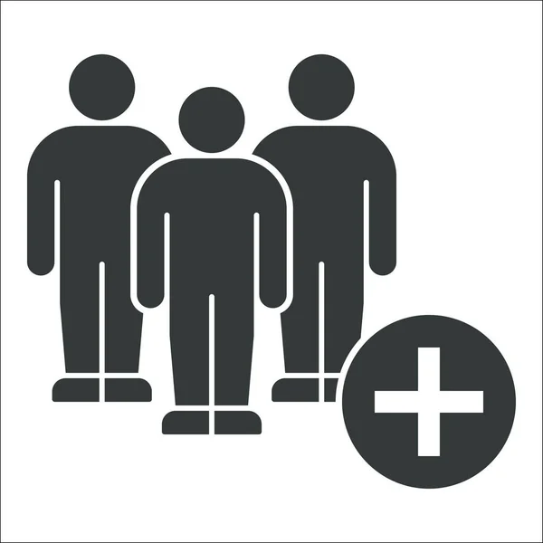 Toplama Sembollü Üç Kişi Simgesi