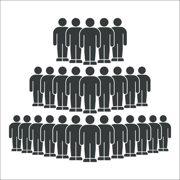 Katmanlarda İnsanların Silüetleri Piramit Yapısı