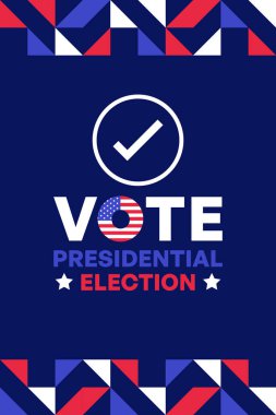 Damga Sembol Vektörü İllüstrasyonlu Cesur Başkanlık Seçimi Grafiği