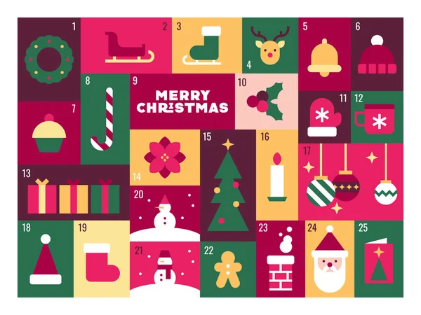 Bayram Simgeleri ve Neşeli Renk Göstericisi İllüstrasyonuyla Noel Uygulaması