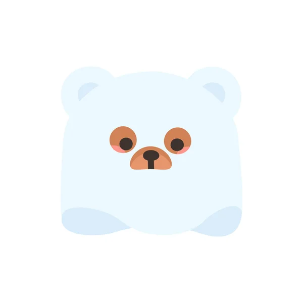 Korean Style Bear Head Cartoon in White Ghost Costume Vector Illustration