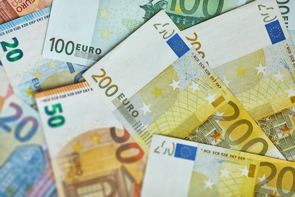 Euró pénz. eurokészpénz-háttér. Eurobankjegyek — Stock Fotó