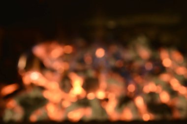 portakal yangın bokeh arka plan.