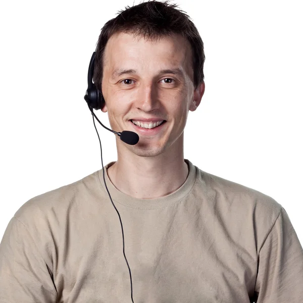 Young callcenter worker — Stock Photo, Image