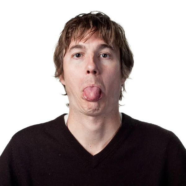 Sticking tongue out — Stock Photo, Image