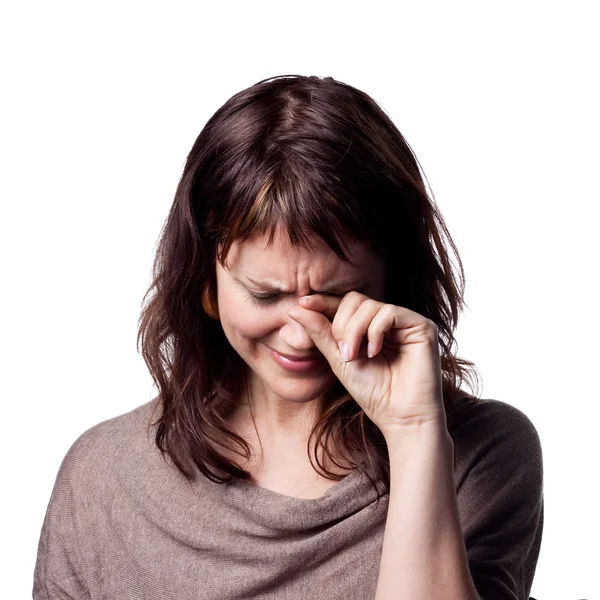 Mujer llorando joven — Foto de Stock