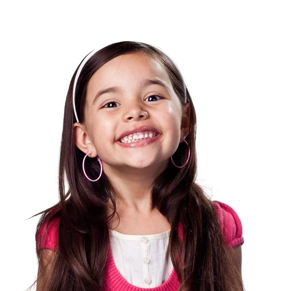 Menina sorrindo bonito — Fotografia de Stock