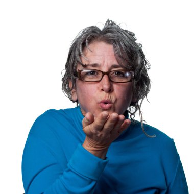 Kadın elveda öpücüğü darbeler