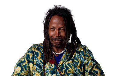 Üzgün Rastafarian adam