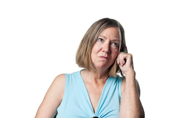 Confused senior citizen — Stock Photo, Image