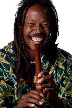 Flüt çalmaya Rastafarian
