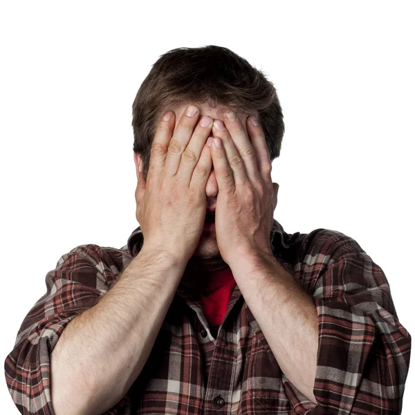 Scared young man — Stock Photo, Image