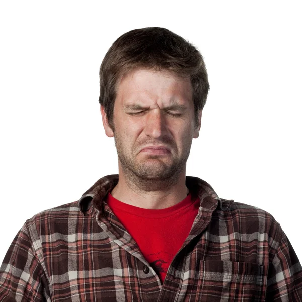 Rozrušený mladý muž pláče — Stock fotografie
