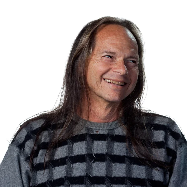 Lachen native Amerikaanse man — Stockfoto
