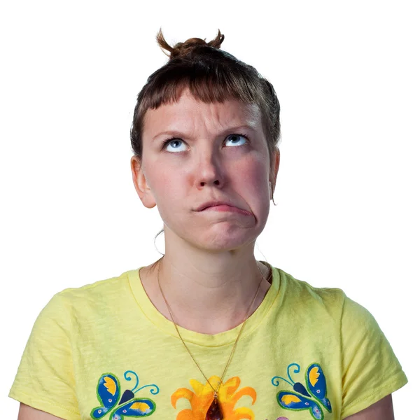 Young Confused woman — Stock Photo, Image