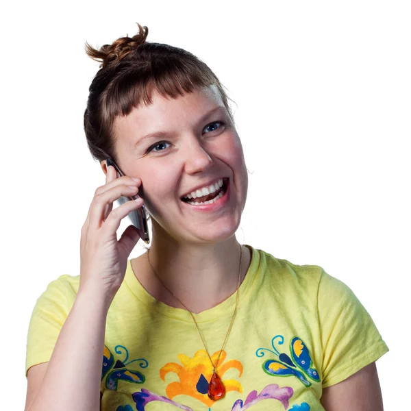 A conversar ao telefone — Fotografia de Stock