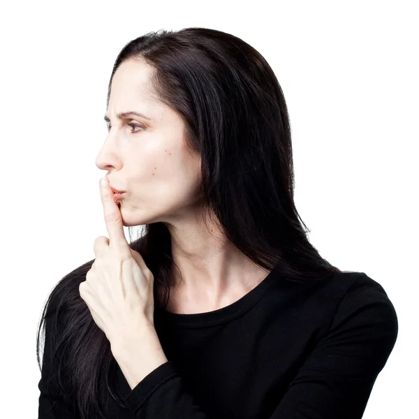 Shh sei ruhig! — Stockfoto